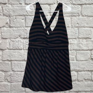 NWT Cato Tank Striped Brown Blank‎ Women's Size Medium